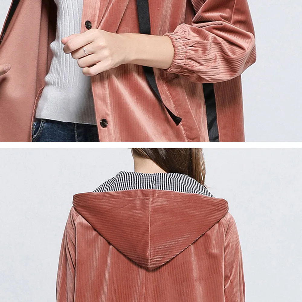 Plus Size Women Trench Autumn Korean Thick Fleece Cardigan Hoodeds Long Sleeve Windbreaker Coats Loose Streetwear Outerwear 2020
Plus Size Women Trench Autumn Korean Thick Fleece Cardigan Hoodeds Long Sleeve Windbreaker Coats Loose Streetwear Outerwear 2020