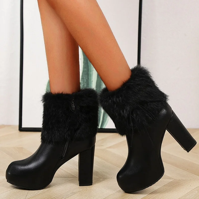 2021Sexy Warm Party Ankle Boots Women's Shoes Breathable Chunky High Heels Retro Zipper Short Boots Autumn Winter Short Boots
2021Sexy Warm Party Ankle Boots Women's Shoes Breathable Chunky High Heels Retro Zipper Short Boots Autumn Winter Short Boots