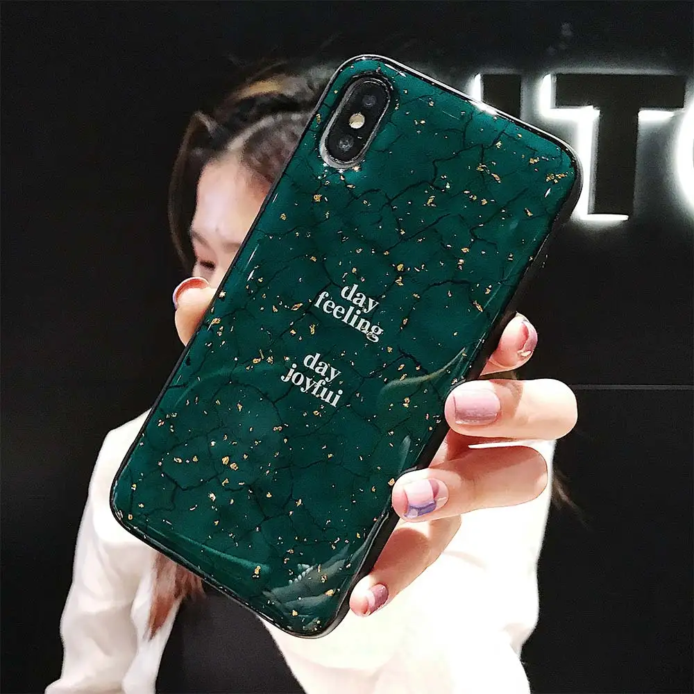 Роскошный чехол KISSCASE с буквенным принтом для iPhone XR XS MAX X 8 7 Plus золотой фольгой