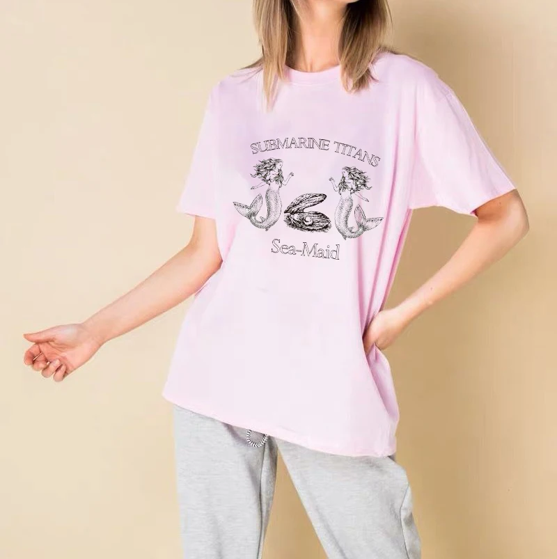 1pcs Fashion Tee Submarine Sea MaidT Shirt Women Tees Mermaids Women Summer Cute Graphic Tee Casual Short Sleeves T-Shirt Green
1pcs Fashion Tee Submarine Sea MaidT Shirt Women Tees Mermaids Women Summer Cute Graphic Tee Casual Short Sleeves T-Shirt Green
