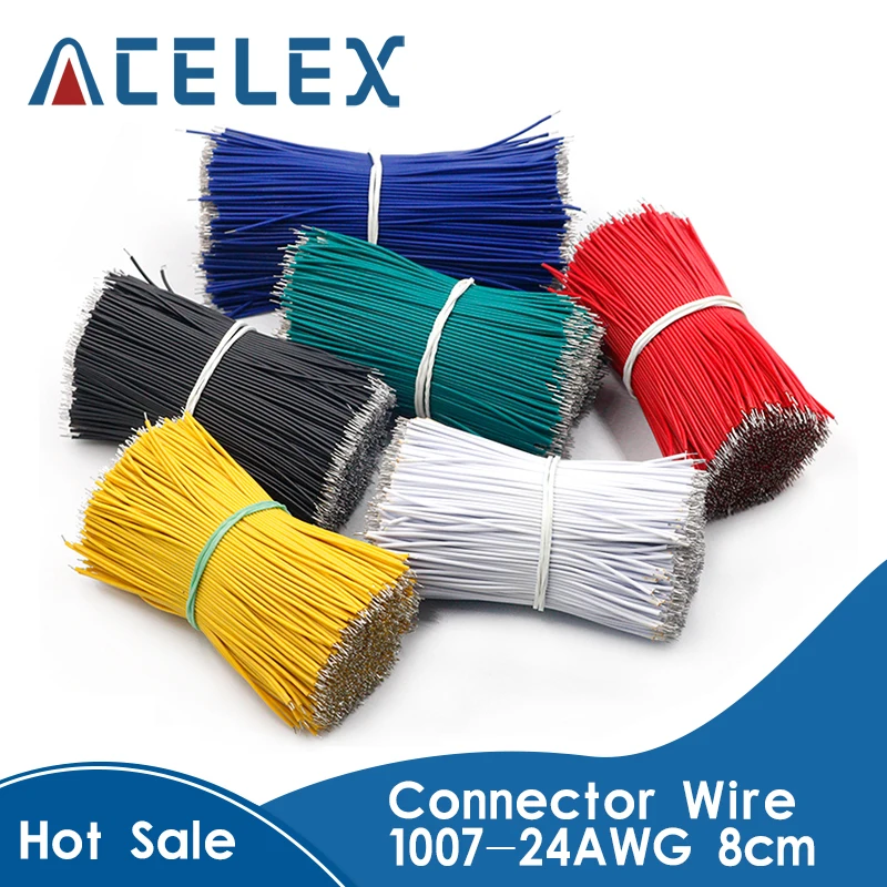 100Pcs/lot 24AWG 8cm Tin-Plated Breadboard PCB Solder Cable Fly Jumper Wire Tin Conductor Wires 1007-24AWG Connector Wire
100Pcs/lot 24AWG 8cm Tin-Plated Breadboard PCB Solder Cable Fly Jumper Wire Tin Conductor Wires 1007-24AWG Connector Wire