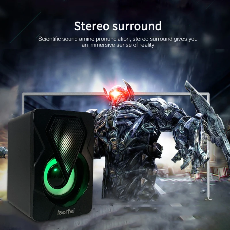 Hot Sale Computer Speaker USB Wired Speakers 3D Stereo Sound Surround Loudspeaker For PC Laptop Notebook Subwoofer Colorful LED
Hot Sale Computer Speaker USB Wired Speakers 3D Stereo Sound Surround Loudspeaker For PC Laptop Notebook Subwoofer Colorful LED