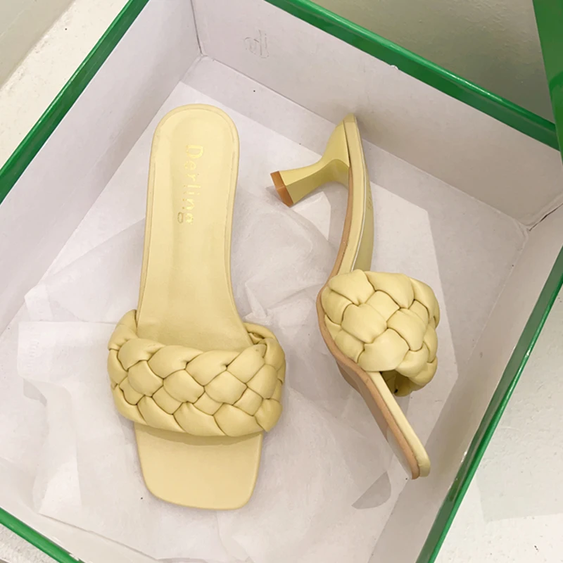 Weave Design Heels Slippers For Women Summer Slippers Women Slides 2022 Fashion Ladies Elegant 6 CM High Heels Sandals Female
Weave Design Heels Slippers For Women Summer Slippers Women Slides 2022 Fashion Ladies Elegant 6 CM High Heels Sandals Female
