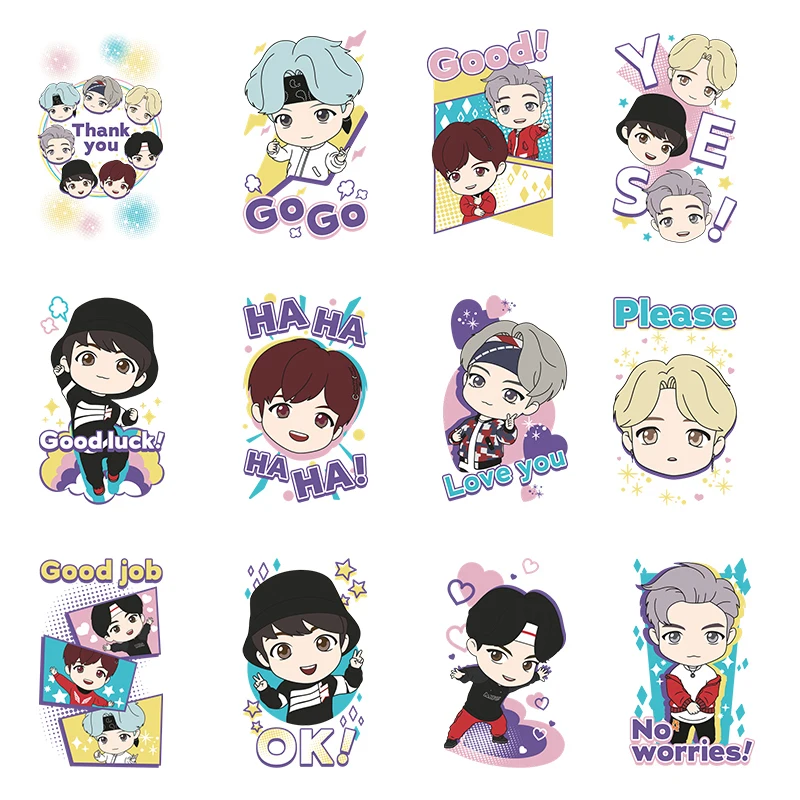Popular Korean Boy Group Clothing Printing Heat Transfer Star Idol DIY Iron On Backpack T-shirt Decorative Stickers
Popular Korean Boy Group Clothing Printing Heat Transfer Star Idol DIY Iron On Backpack T-shirt Decorative Stickers