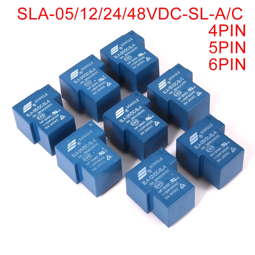 POWER RELAYS 5V 12V 24V 48V T90 RELAYS SLA-05V 12V 24V 48VDC-SL-A/C 250VAC/30VDC 4PIN 5PIN 6PIN 5PCS
POWER RELAYS 5V 12V 24V 48V T90 RELAYS SLA-05V 12V 24V 48VDC-SL-A/C 250VAC/30VDC 4PIN 5PIN 6PIN 5PCS