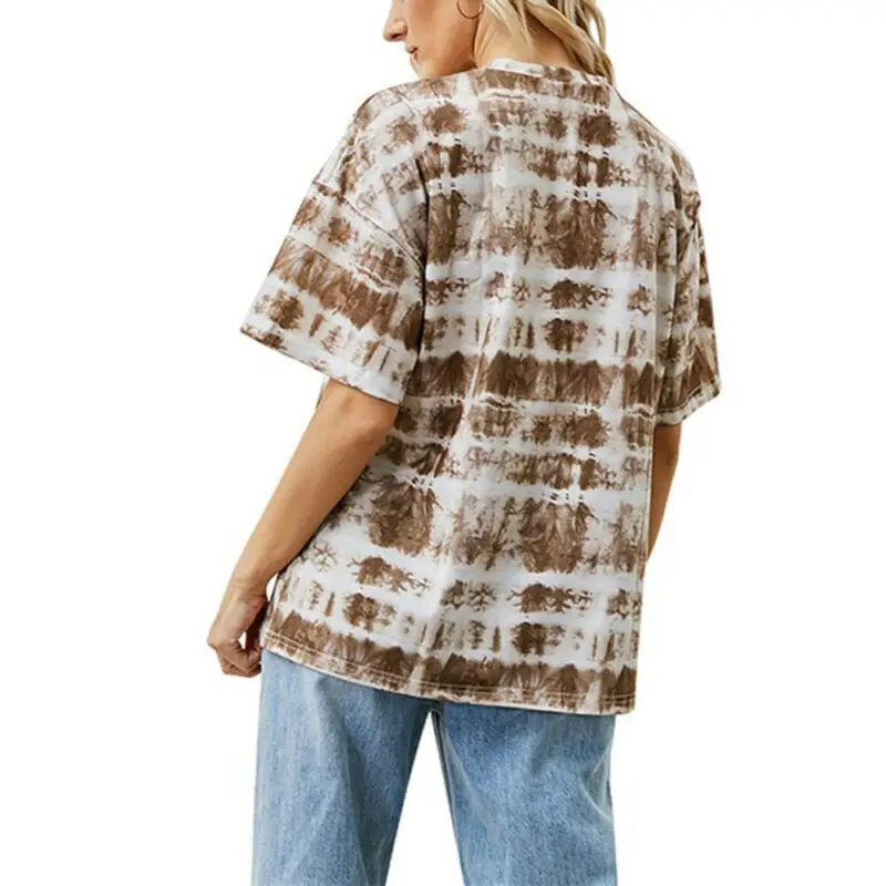 Baisc Baggy Tops Womens Summer Tie Dye Print Tunic Casual Tops Short Sleeve T Shirt Loose Blouse Roupas Femininas Tops 2021
Baisc Baggy Tops Womens Summer Tie Dye Print Tunic Casual Tops Short Sleeve T Shirt Loose Blouse Roupas Femininas Tops 2021