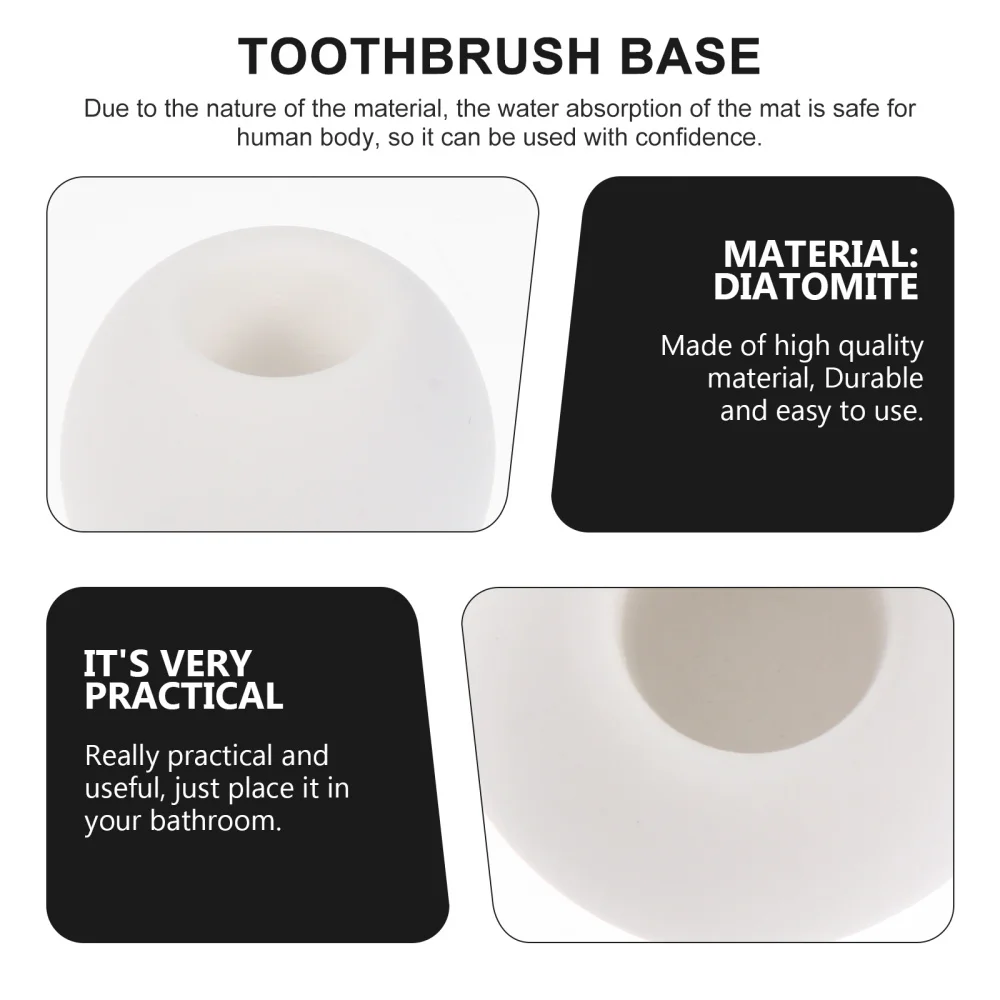 3pcs Toothbrush Stands Diatomite Water Absorption Bathroom Toothbrush Holders
3pcs Toothbrush Stands Diatomite Water Absorption Bathroom Toothbrush Holders