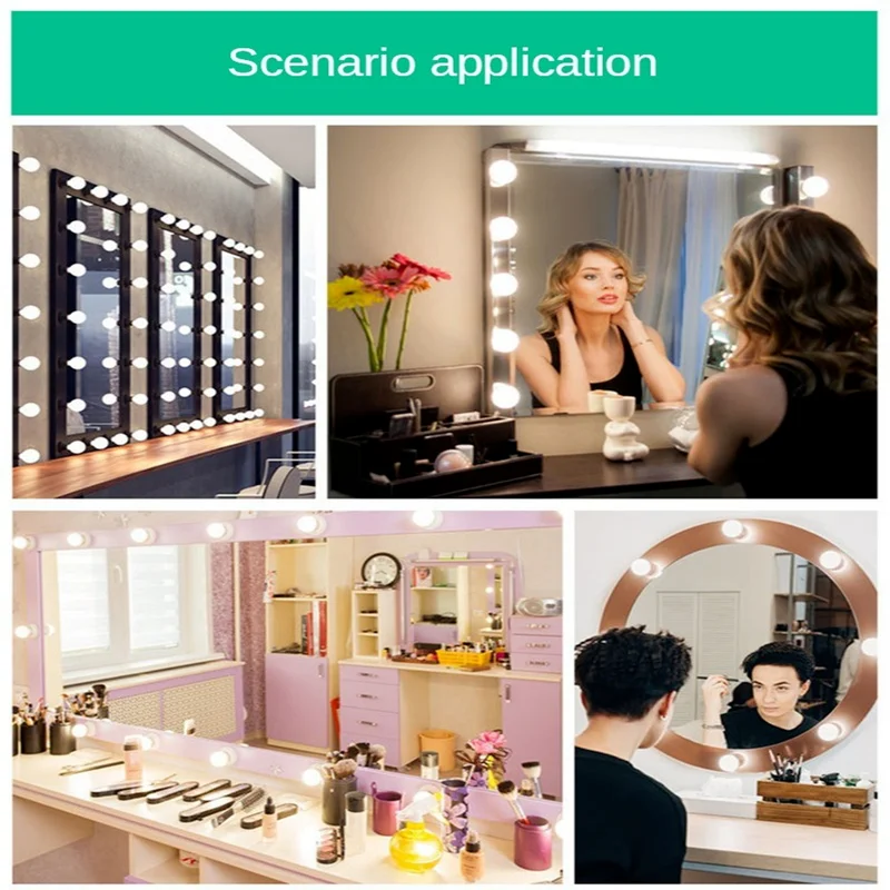 LED Wall Lamp Make Up Mirror Light Bulbs USB Hollywood Vanity Makeup Mirror Lights Bathroom Dressing Table Lighting Dimmable
LED Wall Lamp Make Up Mirror Light Bulbs USB Hollywood Vanity Makeup Mirror Lights Bathroom Dressing Table Lighting Dimmable