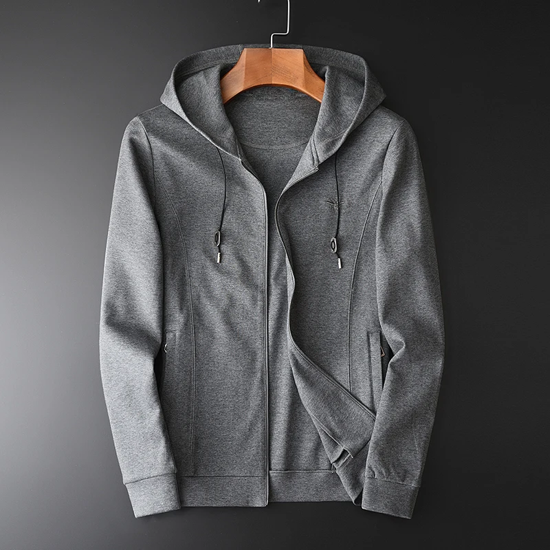New Spring Autumn Casual Sweatshirts Hight Quality Men's Fashion Grey Embroidered Slim Zipper Hoodies 4XL
New Spring Autumn Casual Sweatshirts Hight Quality Men's Fashion Grey Embroidered Slim Zipper Hoodies 4XL