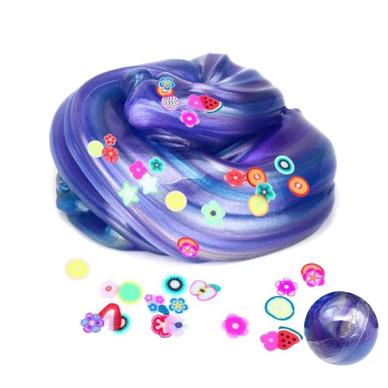 

4cm Slime Ball Crystal Fluffy Toys DIY Slimes Cloud Glue Soft Clay Anti-stress Light Plasticine Antistress Toys Kids Slime Egg