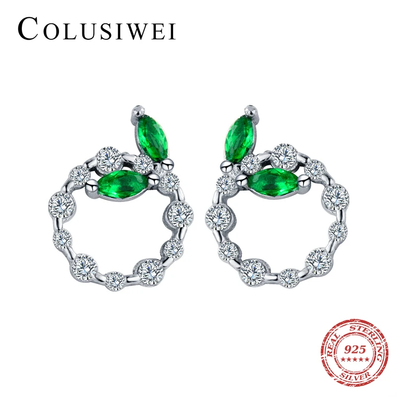 Colusiwei New Design Garland Stud Earrings for Women 925 Sterling Silver Ear Studs Green Leaf Fashion Wedding Statement Jewelry
Colusiwei New Design Garland Stud Earrings for Women 925 Sterling Silver Ear Studs Green Leaf Fashion Wedding Statement Jewelry