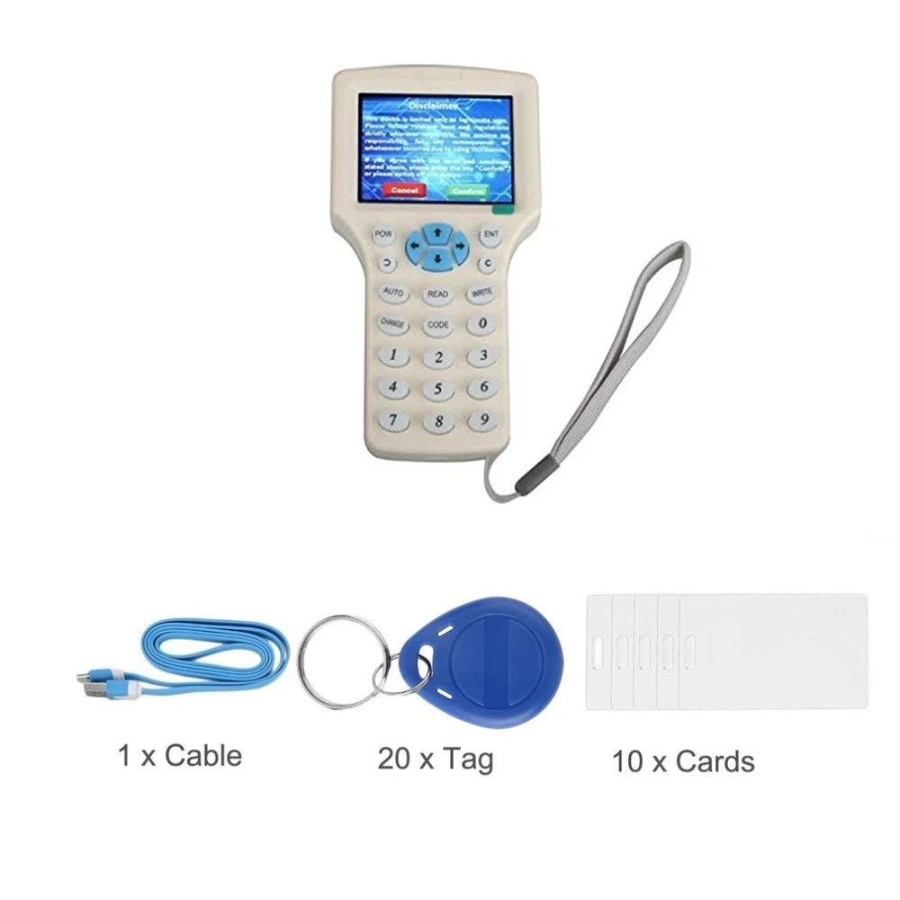 Full-Featured RFID ID Card Copier ID/IC Card Reader/Writer 10 Cards 20 Tags Comes Direct Decoding
Full-Featured RFID ID Card Copier ID/IC Card Reader/Writer 10 Cards 20 Tags Comes Direct Decoding