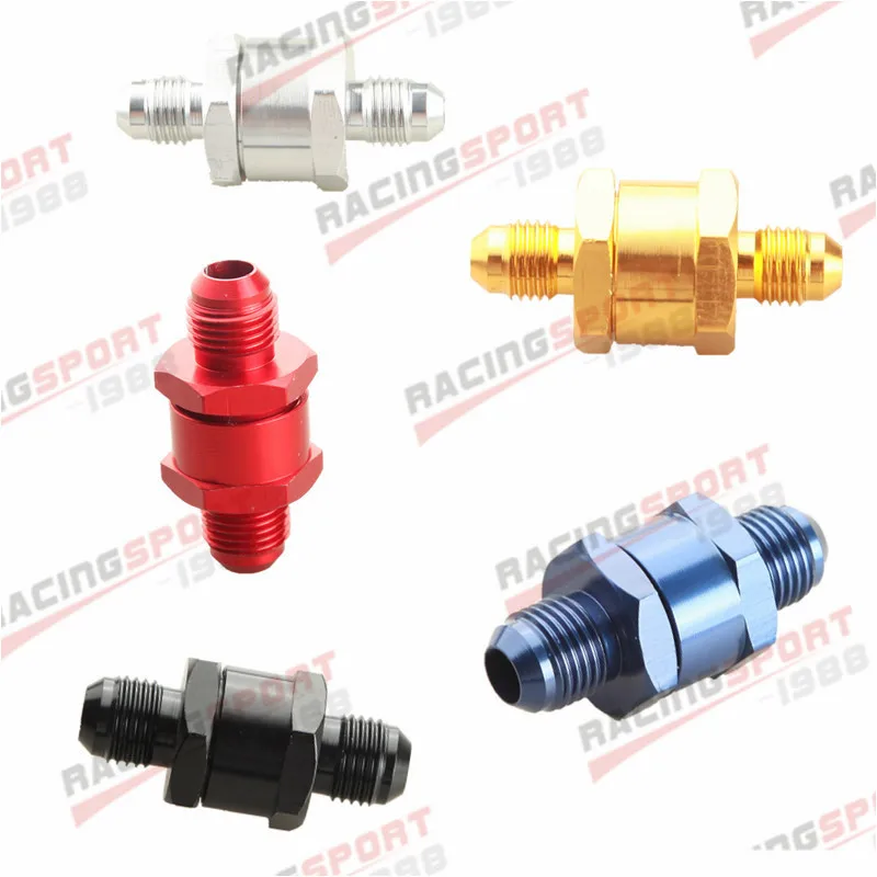 6AN AN6 Fuel Non Return One Way Check Valve Petrol Diesel Aluminium Black/blue/RED/SILVER/GOLDEN
6AN AN6 Fuel Non Return One Way Check Valve Petrol Diesel Aluminium Black/blue/RED/SILVER/GOLDEN