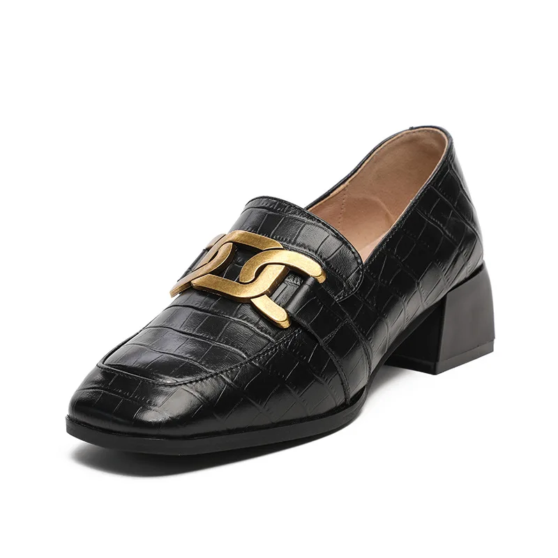 European women's shoes money and happiness shoes women 2021 spring new stone pattern with thick heel and small leather sole
European women's shoes money and happiness shoes women 2021 spring new stone pattern with thick heel and small leather sole