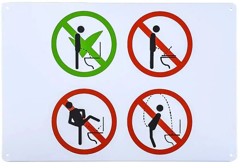 Toilet Rules Warning Sign Retro Style 8" X12" Metal Sign Bar Cafe Garage Wall Decor
Toilet Rules Warning Sign Retro Style 8" X12" Metal Sign Bar Cafe Garage Wall Decor