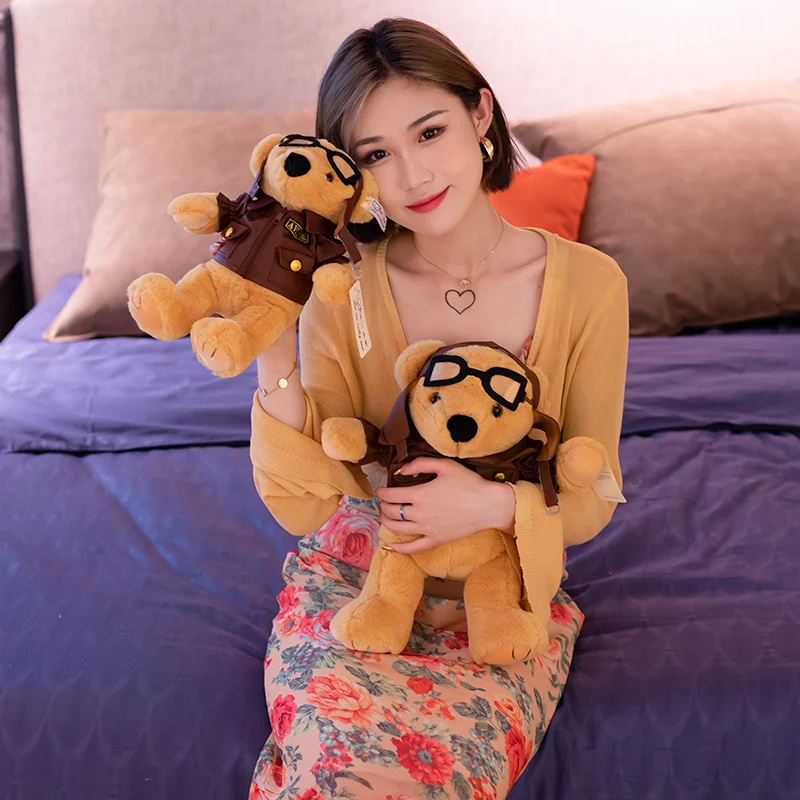22-28 Cm Aviator Bear Animal Plush Toy School Bag Pendant Kawaii Comforting Doll Baby Accompany Sleeping Birthday Gift For Girls
22-28 Cm Aviator Bear Animal Plush Toy School Bag Pendant Kawaii Comforting Doll Baby Accompany Sleeping Birthday Gift For Girls