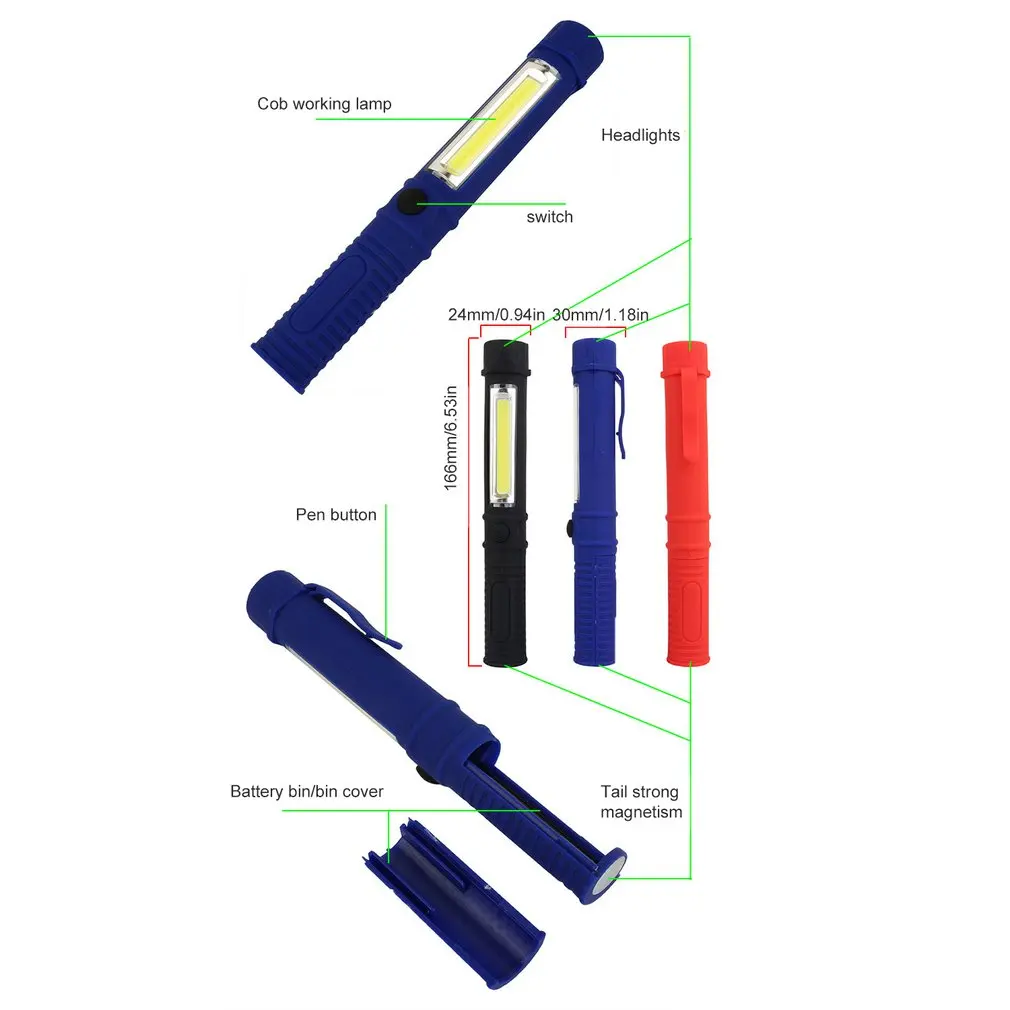 Handheld Multifunction Hand Torch COB LED Light Lamp Work Flashlight With Magnet for Home Emergency Repairing 
Handheld Multifunction Hand Torch COB LED Light Lamp Work Flashlight With Magnet for Home Emergency Repairing