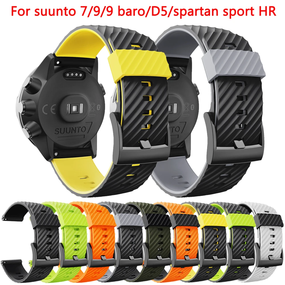 24mm Silicone Rubber Watch Strap For Suunto 7 9 Baro Watchband Suunto Spartan sport Wrist HR baro D5 Bracelet Smart Watch Band
24mm Silicone Rubber Watch Strap For Suunto 7 9 Baro Watchband Suunto Spartan sport Wrist HR baro D5 Bracelet Smart Watch Band
