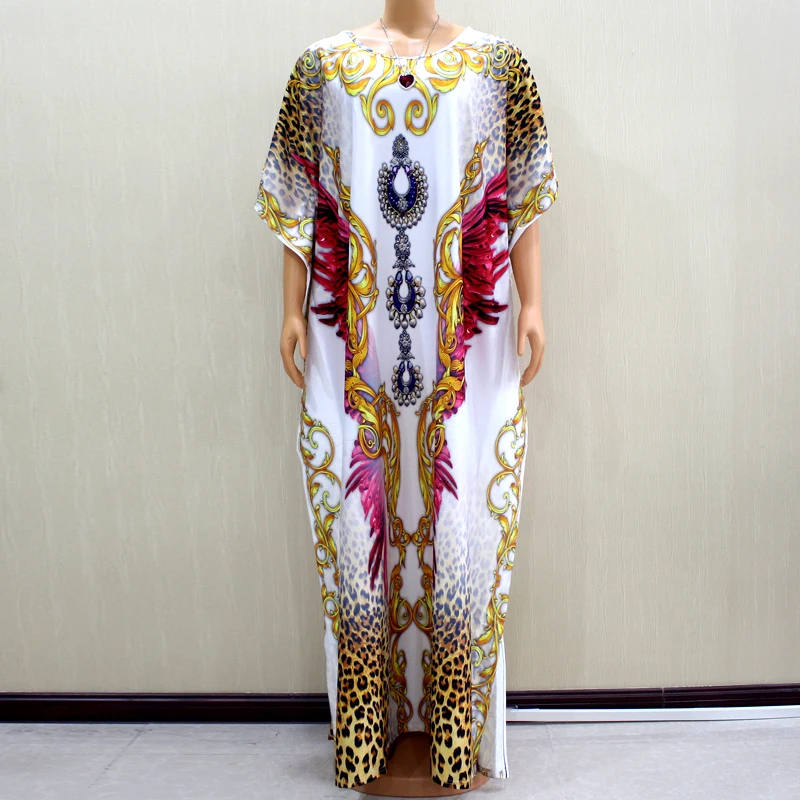 African Dresses For Women Half Sleeve Leopard Gold Ornaments Print Loose Dress 2020 New Design
African Dresses For Women Half Sleeve Leopard Gold Ornaments Print Loose Dress 2020 New Design