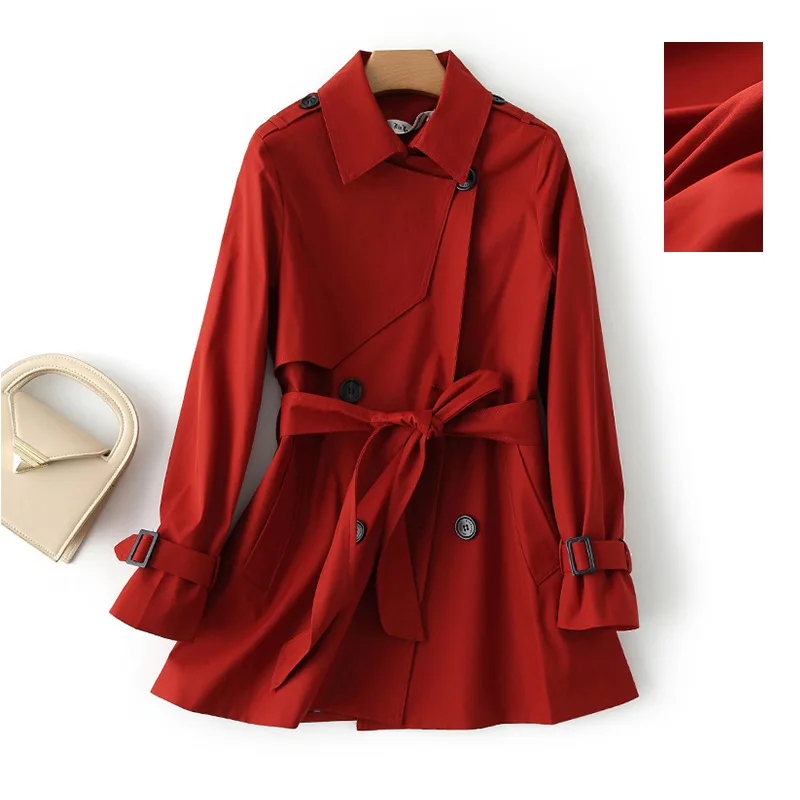 2021 Spring New Arrival Fashion Khaki Black Trench Coat Women Korean Elegant Double Breasted Short Coats
2021 Spring New Arrival Fashion Khaki Black Trench Coat Women Korean Elegant Double Breasted Short Coats
