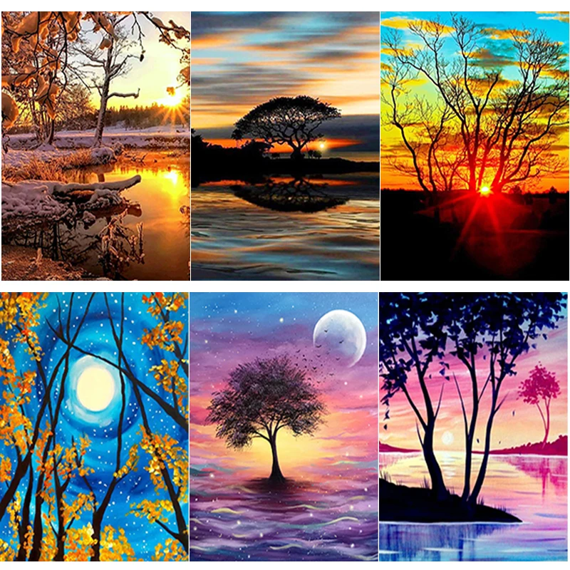 DIY 5D Diamond Painting Sunset Scenery Diamond Embroidery Autumn Cross Stitch Full Square Round Drill Manual Art Gift Home Decor
DIY 5D Diamond Painting Sunset Scenery Diamond Embroidery Autumn Cross Stitch Full Square Round Drill Manual Art Gift Home Decor