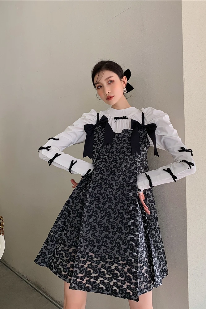 Spring 2021 New Cotton French Retro Style Doll Strap Dress Female Bow Floral Women A-line Above Knee
Spring 2021 New Cotton French Retro Style Doll Strap Dress Female Bow Floral Women A-line Above Knee