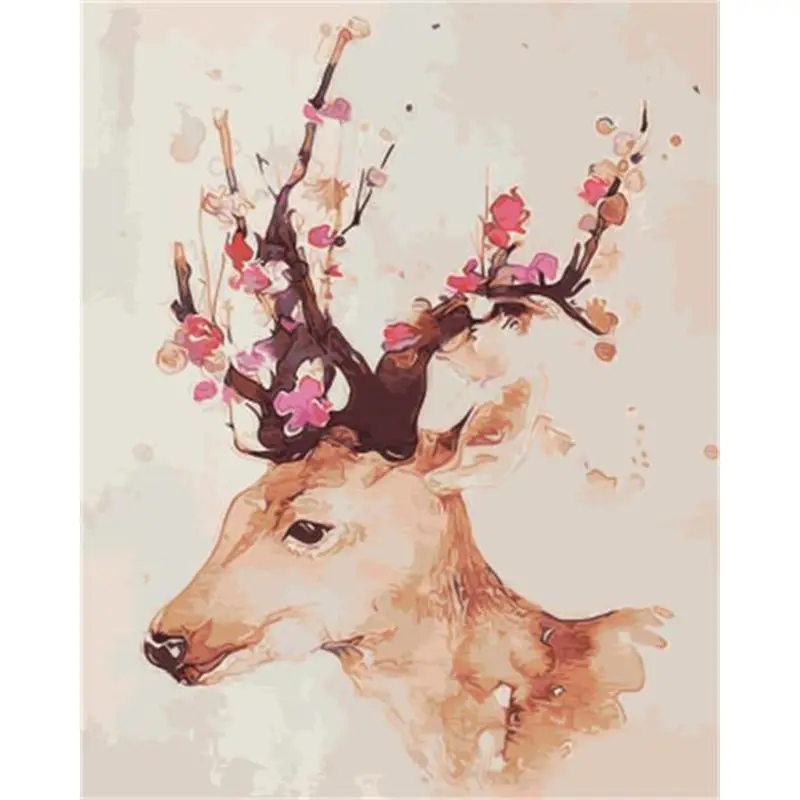 Deer Paint By Numbers For Adults plum flower 60x75cm Photo Frames for picture Canvas Art decor home Gatyztory Diy Kit
Deer Paint By Numbers For Adults plum flower 60x75cm Photo Frames for picture Canvas Art decor home Gatyztory Diy Kit