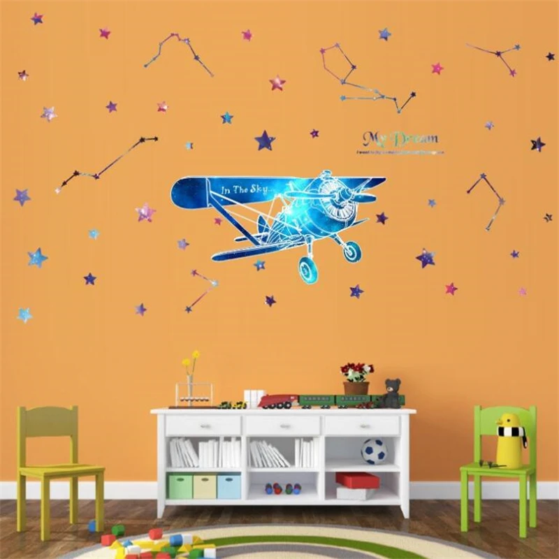 Star Airplane Wall Stickers For Kids Room Graffiti Door Stickers Living Room Bedroom Wall Decoration My Dream Art Mural
Star Airplane Wall Stickers For Kids Room Graffiti Door Stickers Living Room Bedroom Wall Decoration My Dream Art Mural