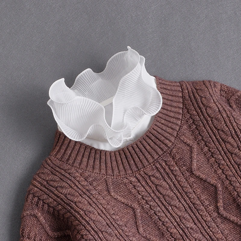 Korean Women 2 Pieces Layered Ruffled Stand False Collar with Fake Sleeves Wristband Set Button Down Detachable Half Shirt 85LB
Korean Women 2 Pieces Layered Ruffled Stand False Collar with Fake Sleeves Wristband Set Button Down Detachable Half Shirt 85LB