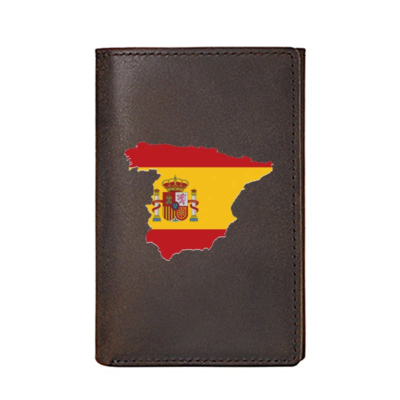 High Quality Men Wallet Genuine Leather New Reino de España Design Printing Card Holders Women Slim Mini Short Purse
High Quality Men Wallet Genuine Leather New Reino de España Design Printing Card Holders Women Slim Mini Short Purse