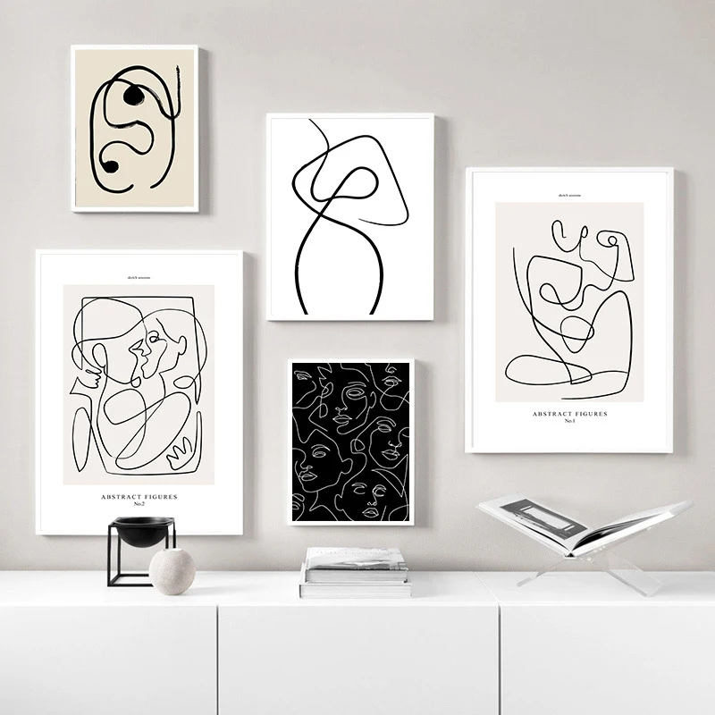 Nordic Abstract Line Canvas Black White Wall Art Minimalist Print Painting Poster Woman Body Picture Modern Living Room Decor
Nordic Abstract Line Canvas Black White Wall Art Minimalist Print Painting Poster Woman Body Picture Modern Living Room Decor