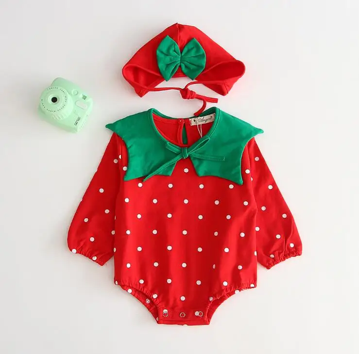 Infant Ins Girls Child Strawberry Dot Ropmpers with Hat Red Color Lovely Kids Toddler Spring Summer Baby Rompers
Infant Ins Girls Child Strawberry Dot Ropmpers with Hat Red Color Lovely Kids Toddler Spring Summer Baby Rompers