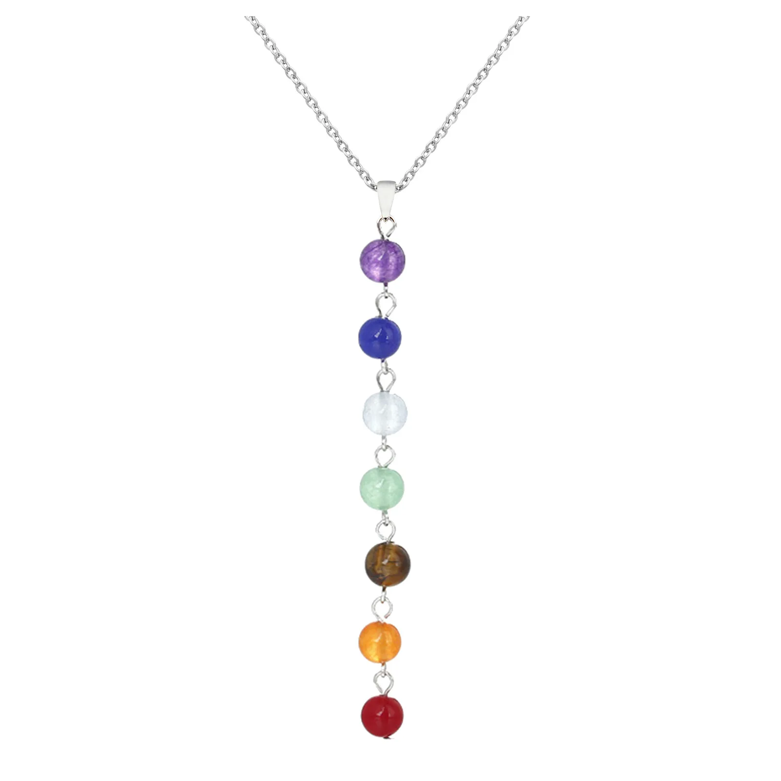 7 Chakra Gem Stone Beads Pendant Necklace Women Yoga Reiki Healing Balancing Maxi Chakra Necklaces Bijoux Femme Jewelry #294 
7 Chakra Gem Stone Beads Pendant Necklace Women Yoga Reiki Healing Balancing Maxi Chakra Necklaces Bijoux Femme Jewelry #294