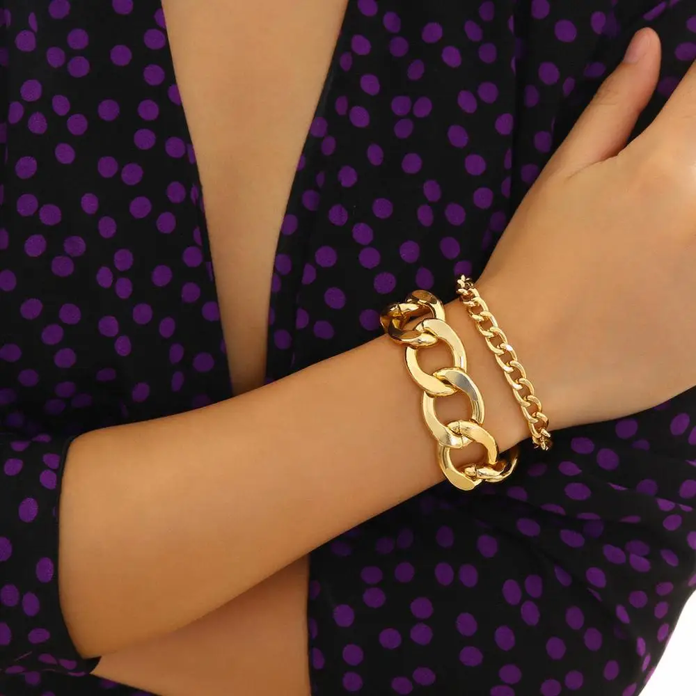 1/2/4PC Vintage Chain Bracelets Set for Women Stainless Steel Party Thick Iron Link Punk Charm Bracelet Men Jewelry
1/2/4PC Vintage Chain Bracelets Set for Women Stainless Steel Party Thick Iron Link Punk Charm Bracelet Men Jewelry