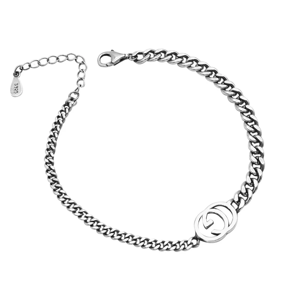 Fengxiaoling Real 100% 925 Sterling Silver Punk Hip-hop Heavy Metal Style Letter Charm Bracelets For Fashion Women Fine Jewelry
Fengxiaoling Real 100% 925 Sterling Silver Punk Hip-hop Heavy Metal Style Letter Charm Bracelets For Fashion Women Fine Jewelry