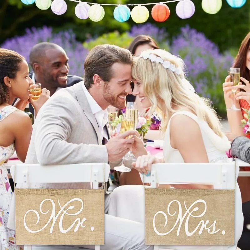 Mr And Mrs Burlap Banner Chair Signs Garland for Vintage Rustic Wedding Bridal Shower Engagement Anniversary Party Decorations
Mr And Mrs Burlap Banner Chair Signs Garland for Vintage Rustic Wedding Bridal Shower Engagement Anniversary Party Decorations
