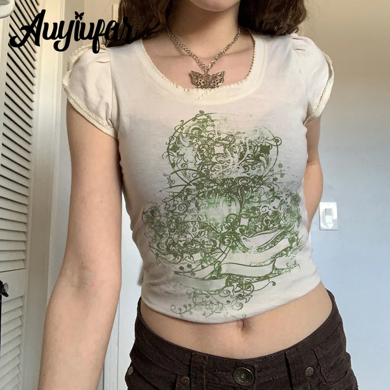 Auyiufar Vintage Fairy Grunge Printing Ruched Tees Y2k Cute Aesthetic Short Sleeve Cropped Tops Elfcore Girl Summer Tshirts 2021
Auyiufar Vintage Fairy Grunge Printing Ruched Tees Y2k Cute Aesthetic Short Sleeve Cropped Tops Elfcore Girl Summer Tshirts 2021