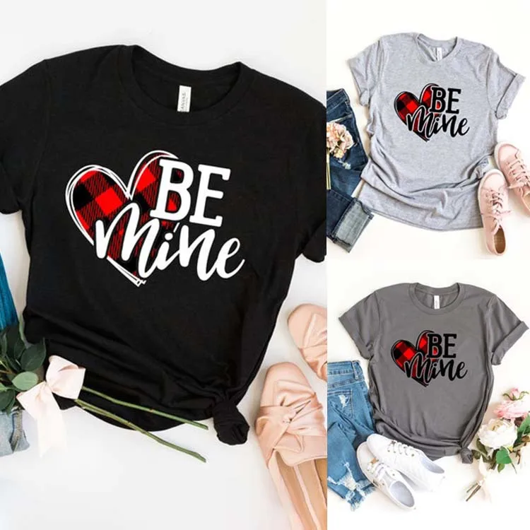 Valentine Tshirt Women Graphic Tees Women Valentine's Day 2020 Be Mine T Shirt Aesthetic White Top O-Neck Letter
Valentine Tshirt Women Graphic Tees Women Valentine's Day 2020 Be Mine T Shirt Aesthetic White Top O-Neck Letter
