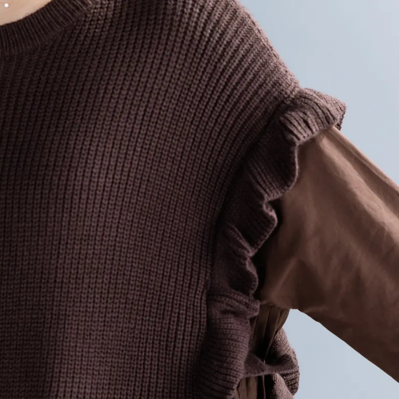 Johnature 2021 New Casual Loose Women Clothing Sweaters Autumn Winter Koraen Knitting Ruffles Solid Color Female Sweaters
Johnature 2021 New Casual Loose Women Clothing Sweaters Autumn Winter Koraen Knitting Ruffles Solid Color Female Sweaters