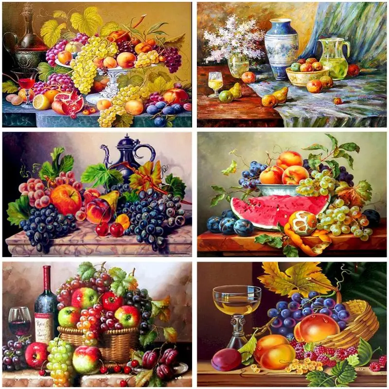 RUOPOTY Diamond Painting Fruit Flower Wine Cross Stitch 5D DIY Mosaic Embroidery Full Square Rhinestone Home Decoration Accessor
RUOPOTY Diamond Painting Fruit Flower Wine Cross Stitch 5D DIY Mosaic Embroidery Full Square Rhinestone Home Decoration Accessor
