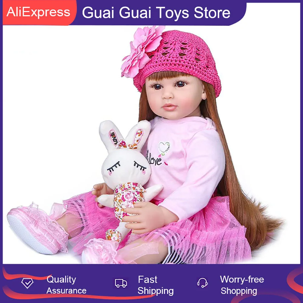 New 60cm Reborn Vinyl Toys Girl Baby Doll Silicone Princess Child Babies Dolls Birthday Gift Limited Edition Doll
New 60cm Reborn Vinyl Toys Girl Baby Doll Silicone Princess Child Babies Dolls Birthday Gift Limited Edition Doll