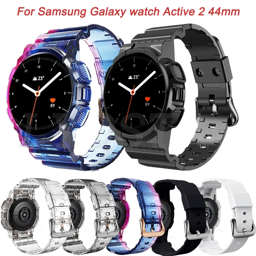 TPU Transparent Sport Watch Band Strap For Samsung Galaxy Watch Active 2 44mm Bracelet Watch Active 2 44mm Smartwatch+Case Wrist
TPU Transparent Sport Watch Band Strap For Samsung Galaxy Watch Active 2 44mm Bracelet Watch Active 2 44mm Smartwatch+Case Wrist
