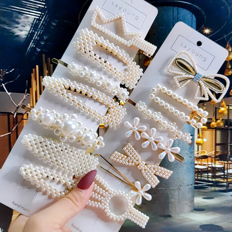 2Pcs/Set Fashion Simulation Pearl Hair Clips For Women Korean Geometric Flower Hairpins Barrettes Girls Wedding Hair Accessories
2Pcs/Set Fashion Simulation Pearl Hair Clips For Women Korean Geometric Flower Hairpins Barrettes Girls Wedding Hair Accessories