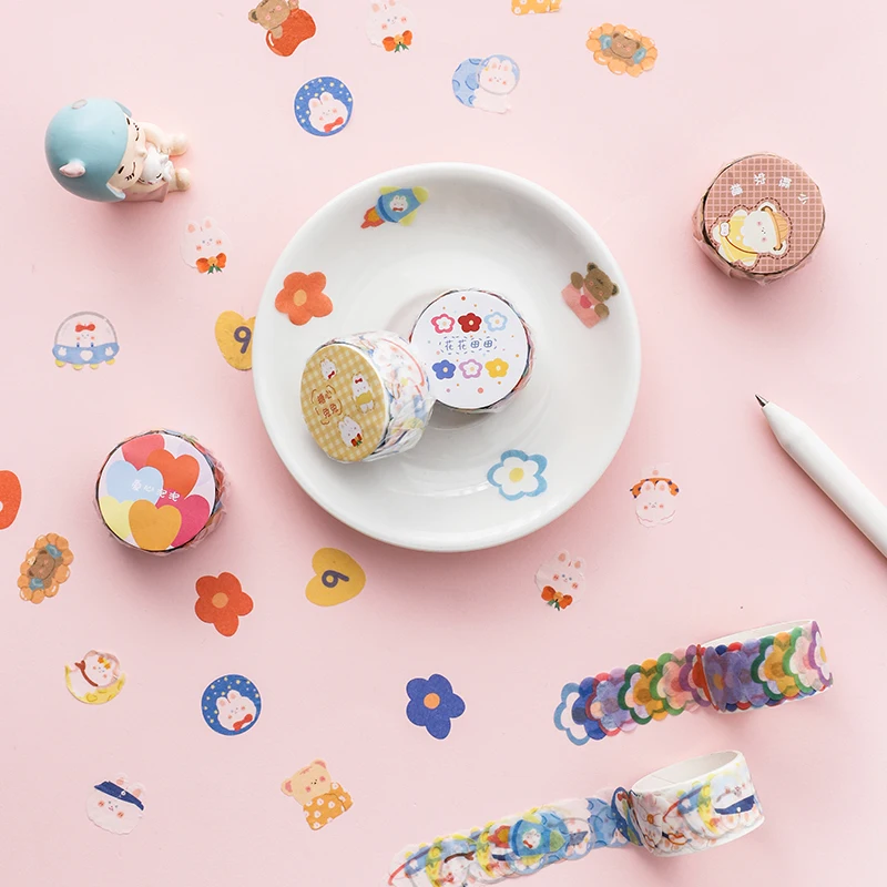 1 Roll Cute Cartoon Stickers Flower Bear Pattern DIY Scrapbooking Journal Diary Decorative Washi Tape Student Stationery 
1 Roll Cute Cartoon Stickers Flower Bear Pattern DIY Scrapbooking Journal Diary Decorative Washi Tape Student Stationery