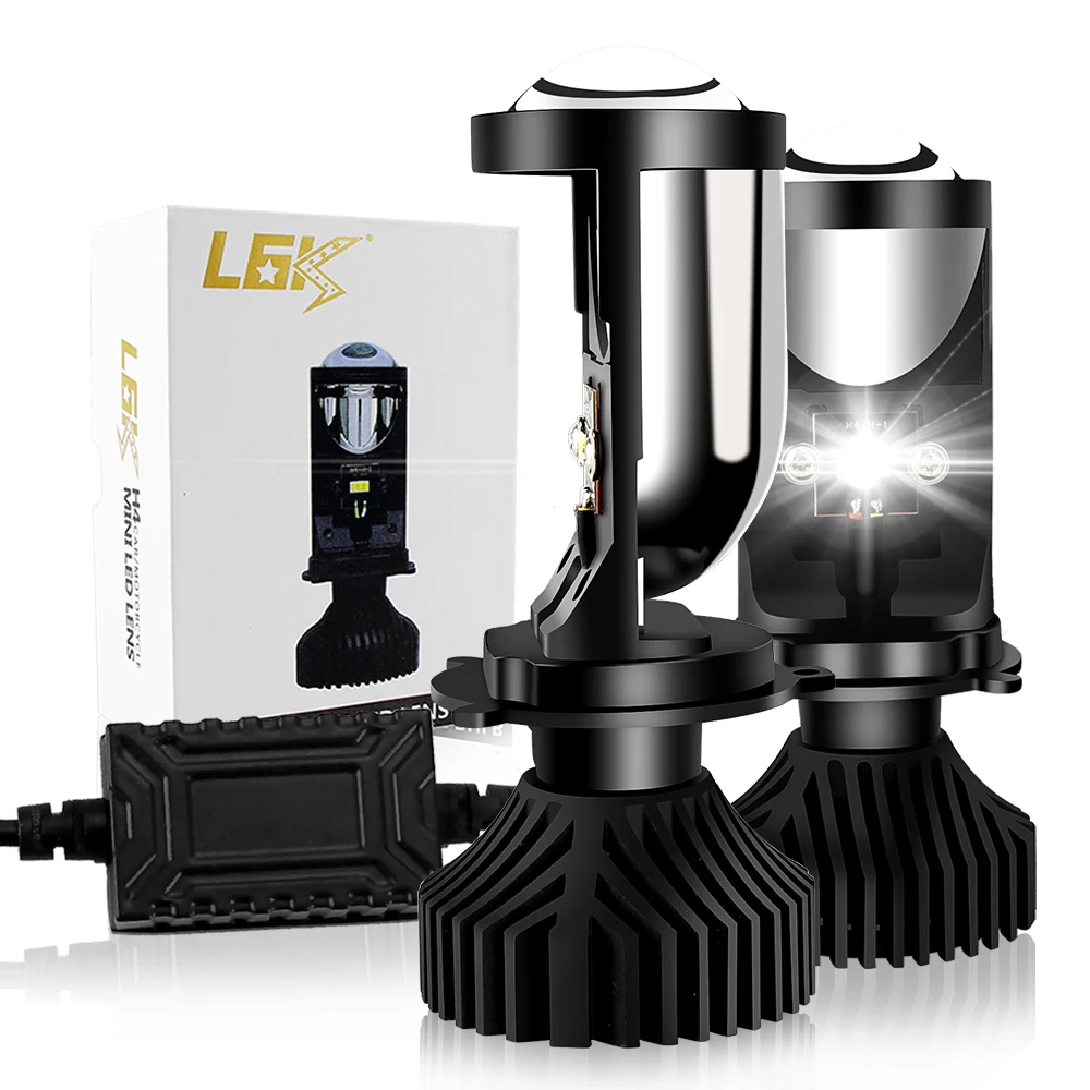 

2PCS Canbus 90W/Pair Lamp H4 LED Mini Projector Lens Automobles Bulb 20000LM Conversion Kit Hi/Lo Beam Headlight 12V24V RHD LHD