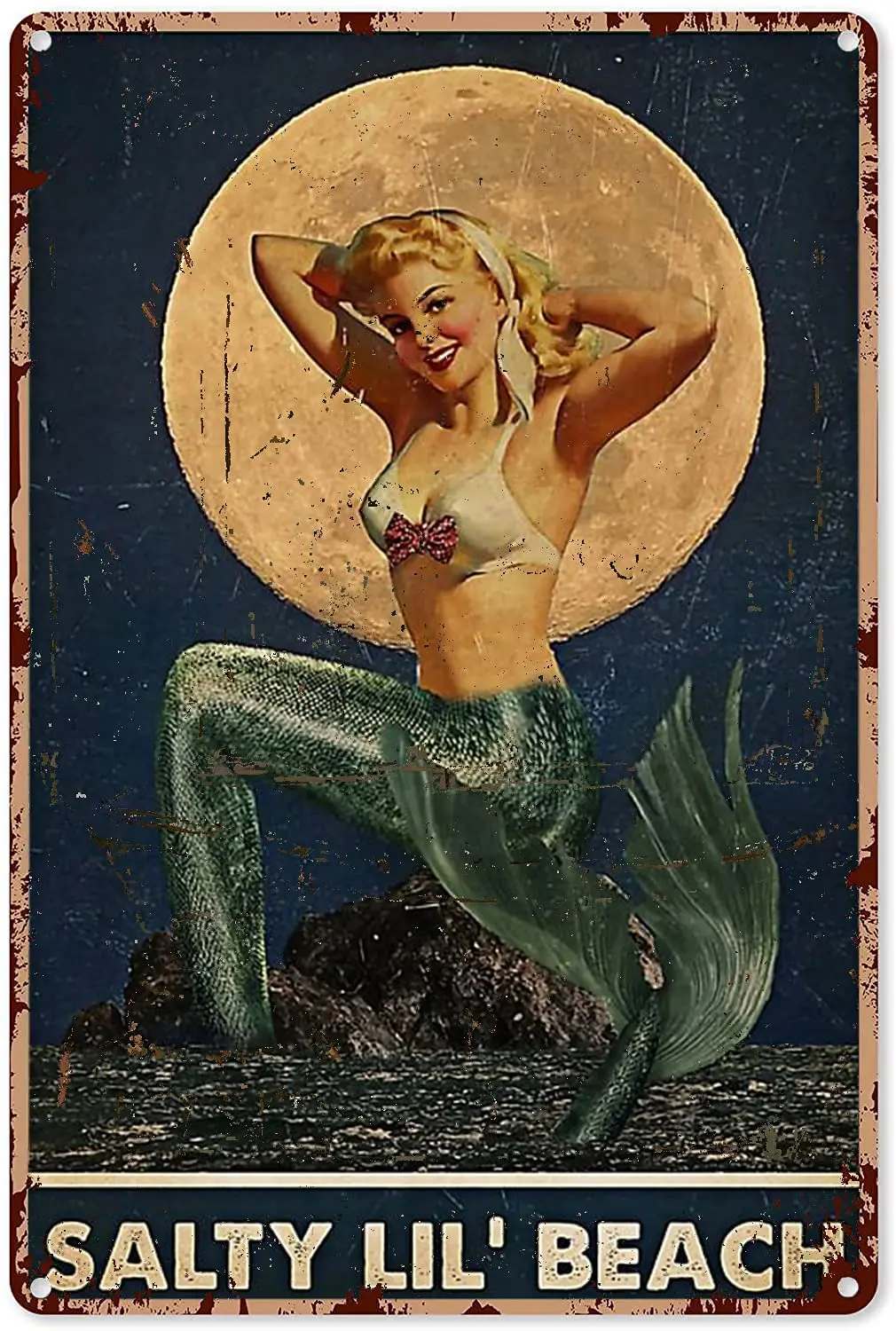 Metal Sign Wall Sign Salty Lil' Beach Restaurant Poster Fishery Art Wall Decoration Old-fashioned Retro Square Metal Sign
Metal Sign Wall Sign Salty Lil' Beach Restaurant Poster Fishery Art Wall Decoration Old-fashioned Retro Square Metal Sign