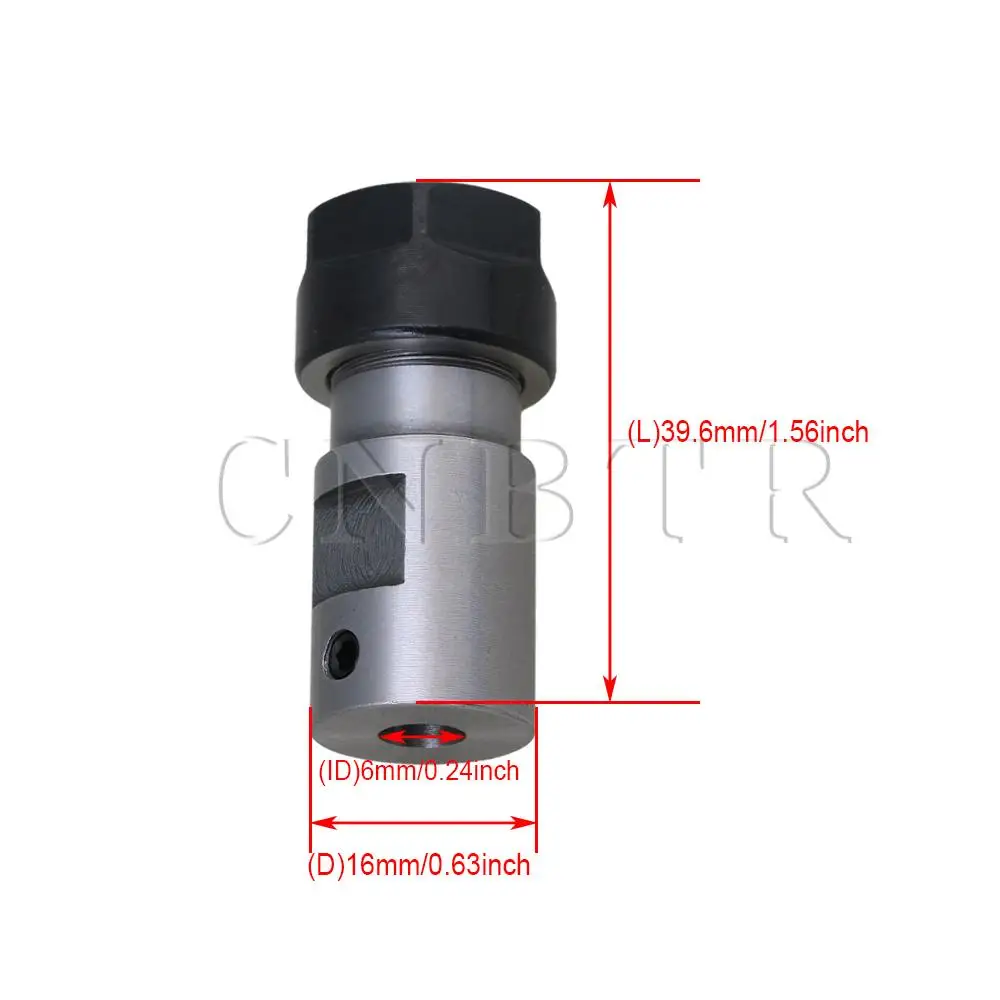 CNBTR Precision ER11 6mm Silver Collet Chuck Motor Shaft Extension Rod 
CNBTR Precision ER11 6mm Silver Collet Chuck Motor Shaft Extension Rod