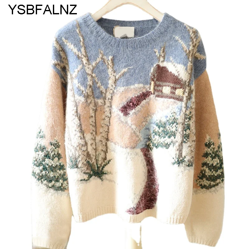 2021 Spring Autumn Winter Women Knit Sweater Japanese Vintage Pullovers Tops 2021 Long Sleeve O-neck Loose Thicken Clothing New
2021 Spring Autumn Winter Women Knit Sweater Japanese Vintage Pullovers Tops 2021 Long Sleeve O-neck Loose Thicken Clothing New