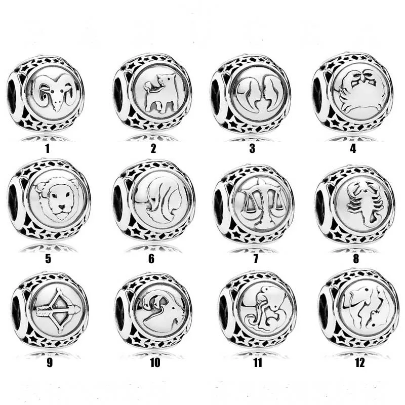 Twelve Constellation Charm Real 925 Sterling Silver Animals Beads Charm Fit Original Bracelet Diy Jewelry Fashion Accessories
Twelve Constellation Charm Real 925 Sterling Silver Animals Beads Charm Fit Original Bracelet Diy Jewelry Fashion Accessories