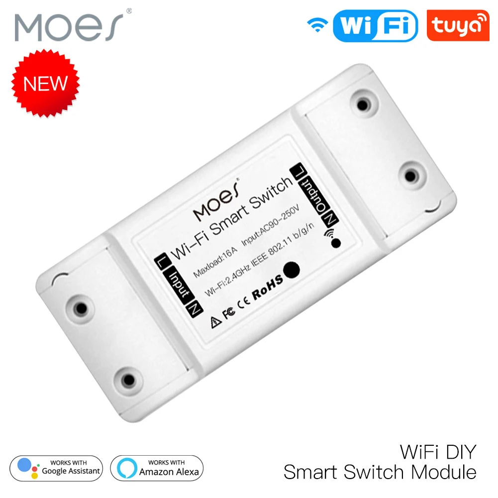 16A DIY WiFi Smart Light Switch Universal Breaker Timer Smart Life APP Wireless Remote Control Works with Alexa Google Home
16A DIY WiFi Smart Light Switch Universal Breaker Timer Smart Life APP Wireless Remote Control Works with Alexa Google Home